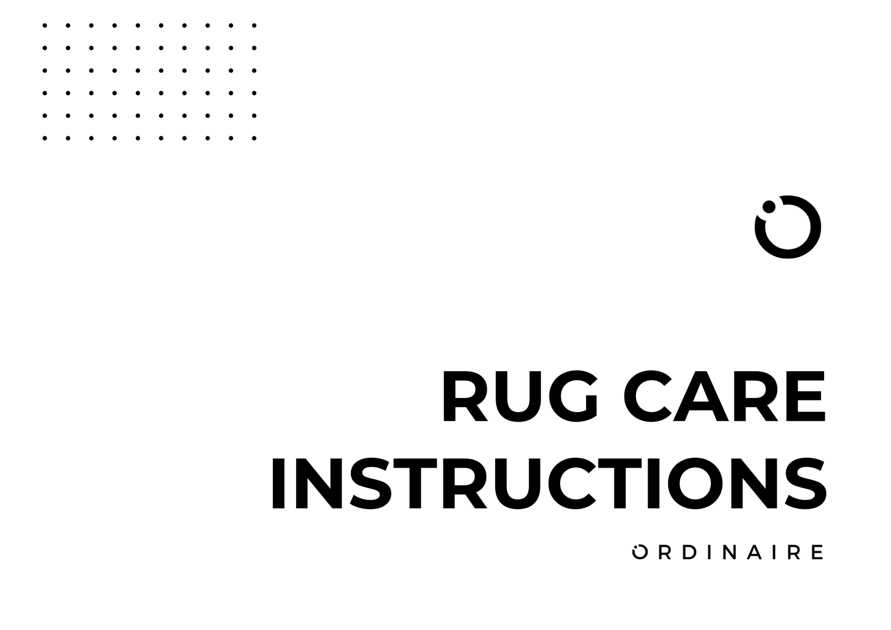 [Eng.] Rug Care Instruction