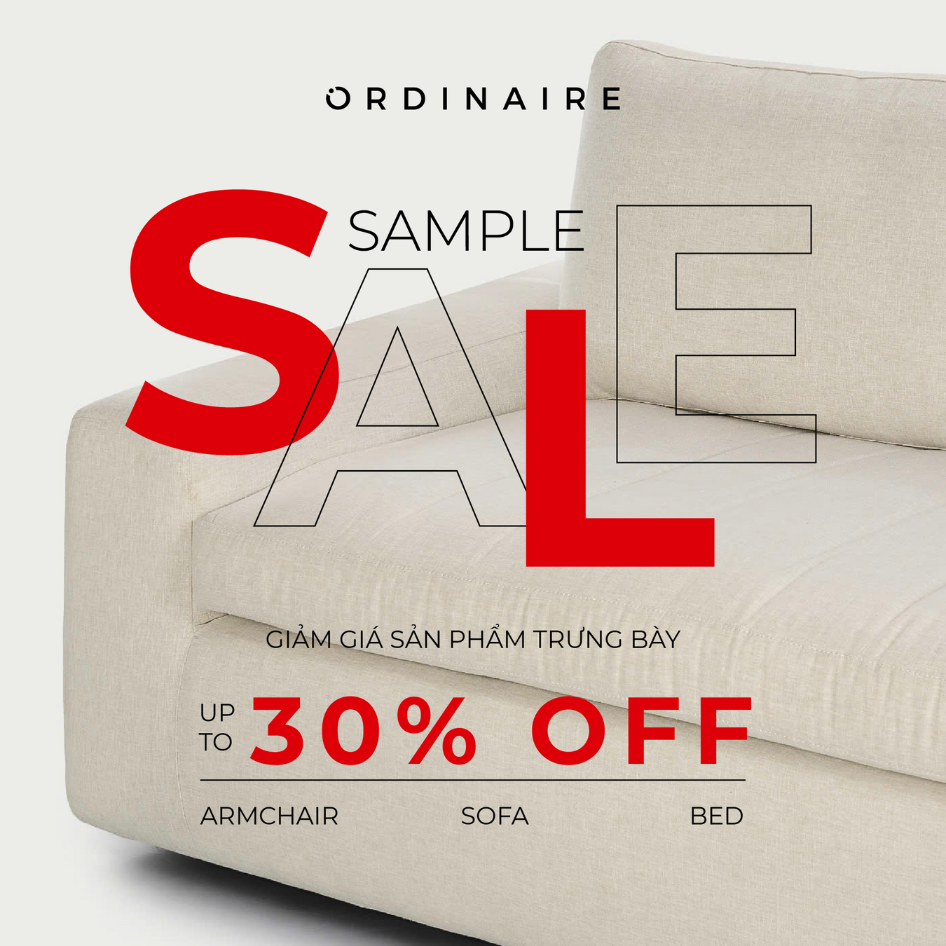 SAMPLE SALE: UP TO 30% OFF