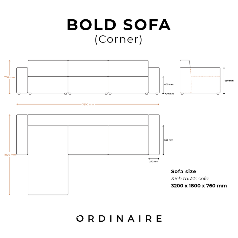 BOLD SOFA (Góc L)