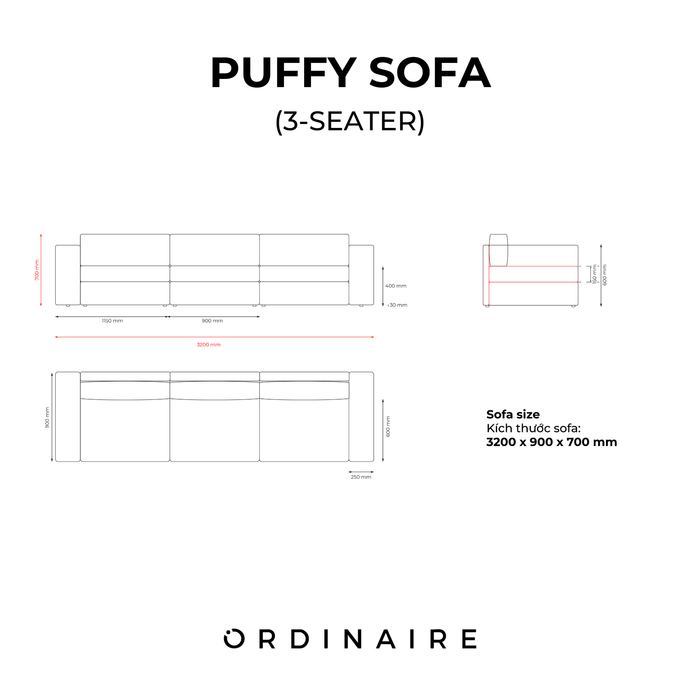 PUFFY SOFA (3-SEATER)