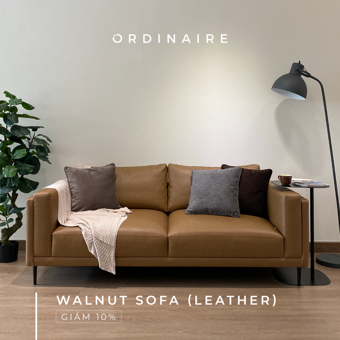 WALNUT BROWN SOFA - Sample