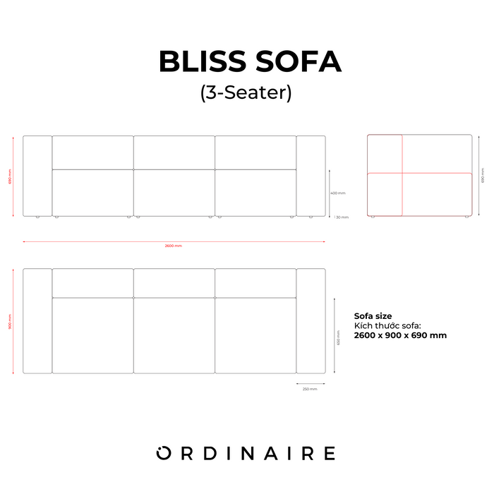 BLISS SOFA (3-Seater)