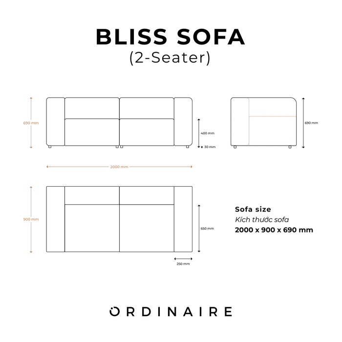 BLISS SOFA (2 កៅអី)