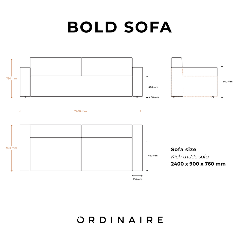 BOLD SOFA (2-Seater)