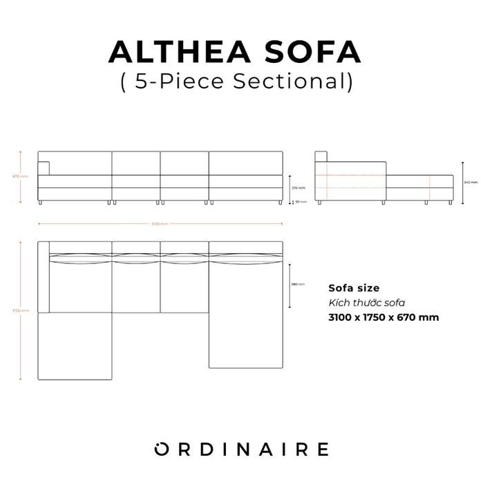 ALTHEA SOFA (5-Piece Sectional)