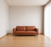 WALNUT BROWN SOFA_FAUX LEATHER - 09